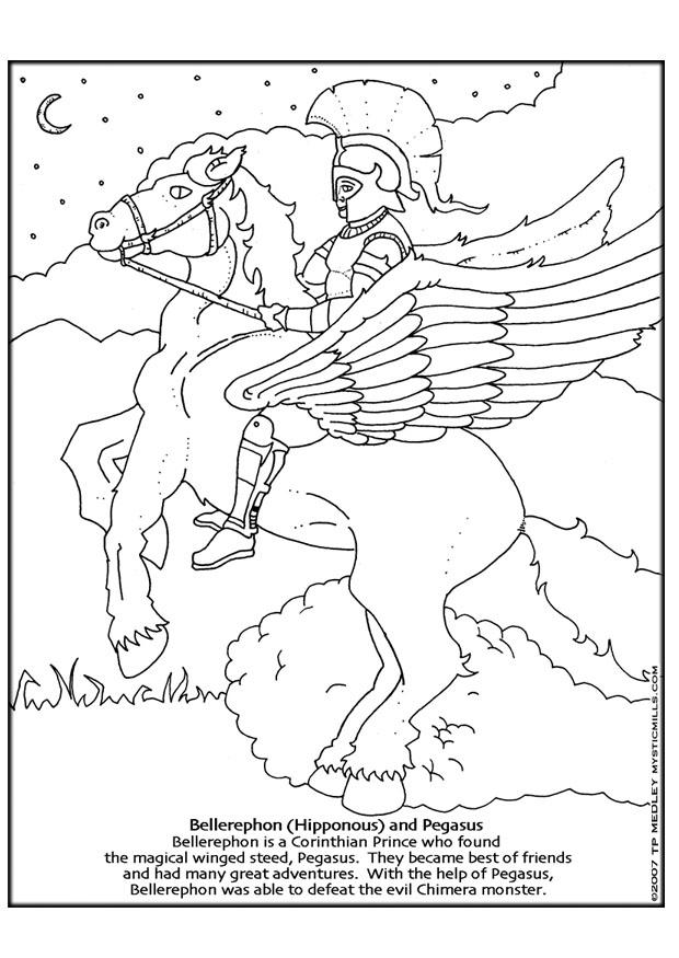 bellerofon och pegasus Målarbild bellerofon och pegasus