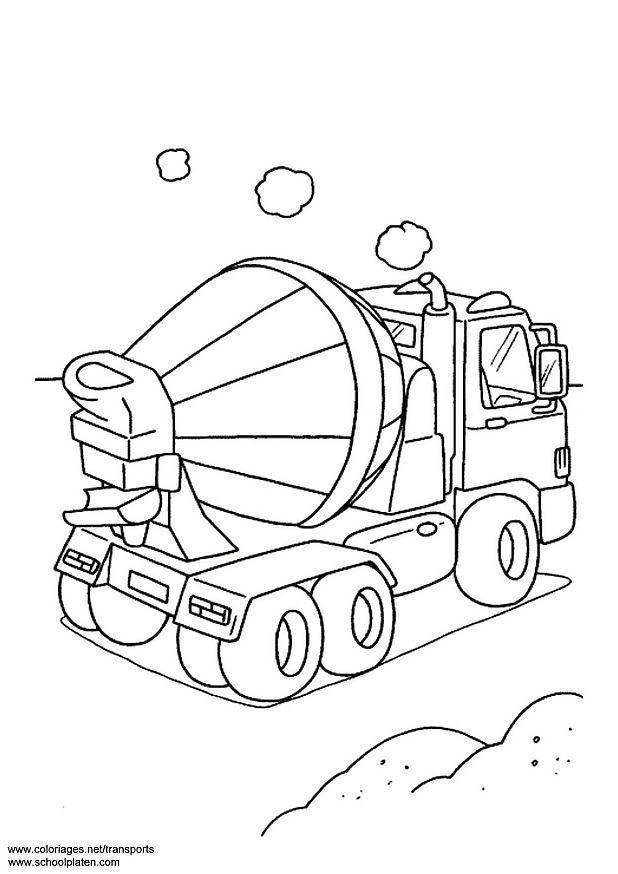 betongblandare Målarbild betongblandare