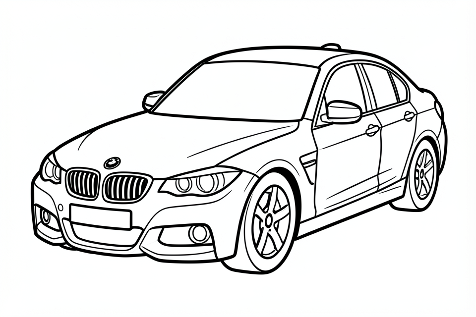 bil - bmw Målarbild bil - bmw
