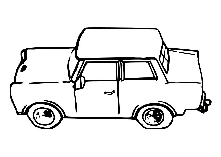 Målarbild bil - trabant