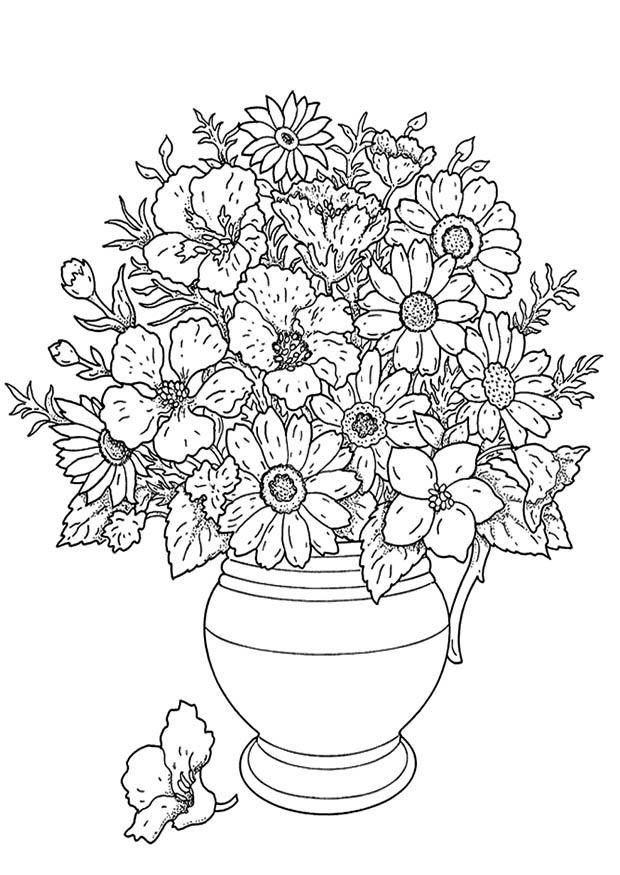 blombukett Målarbild blombukett