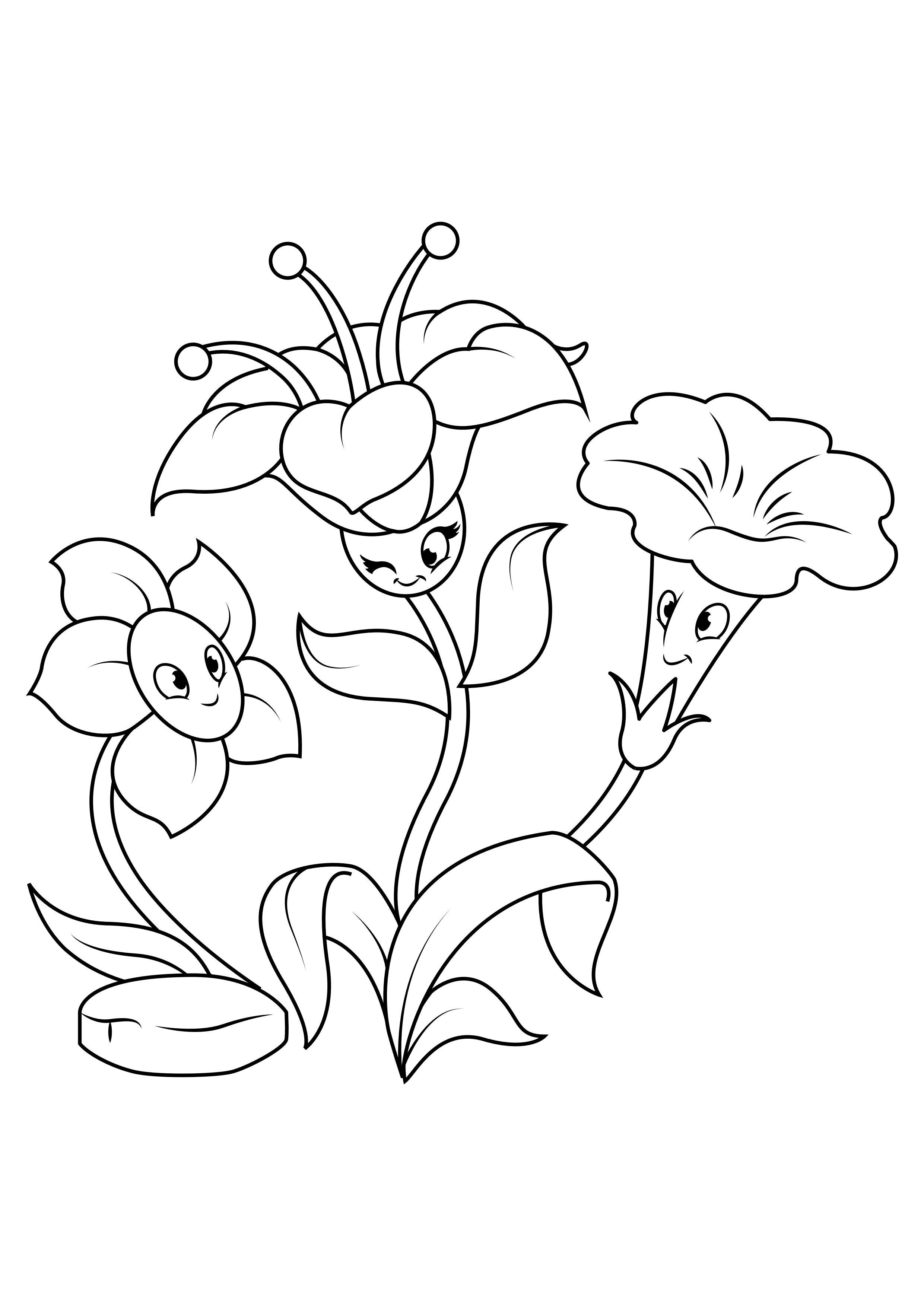 blommor har kul Målarbild blommor har kul