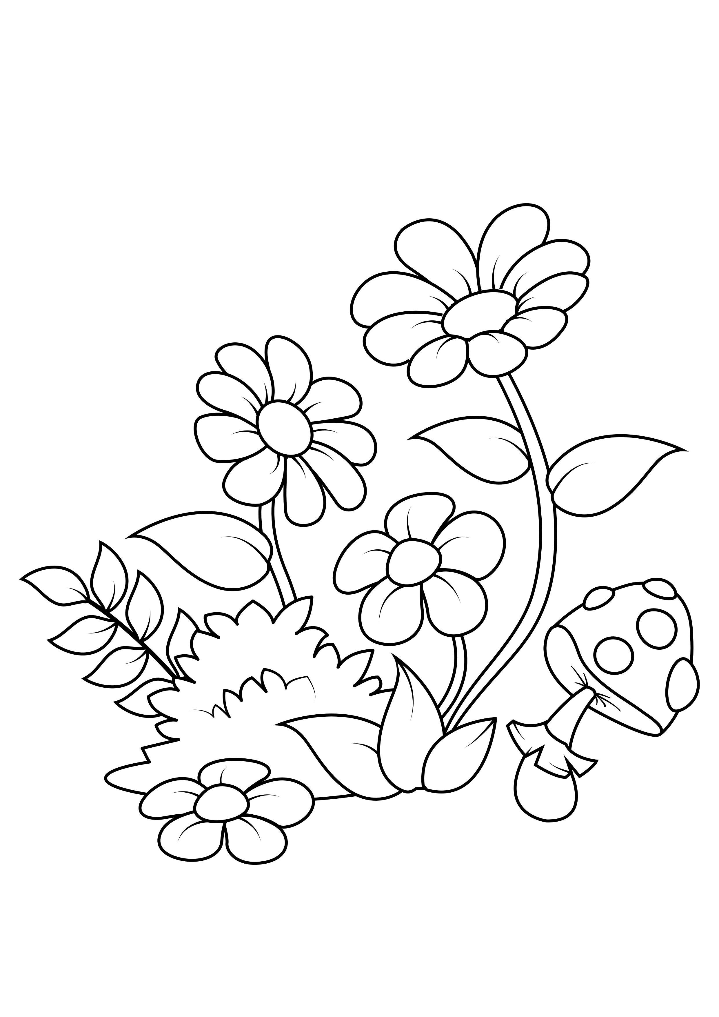 blommor i skogen Målarbild blommor i skogen