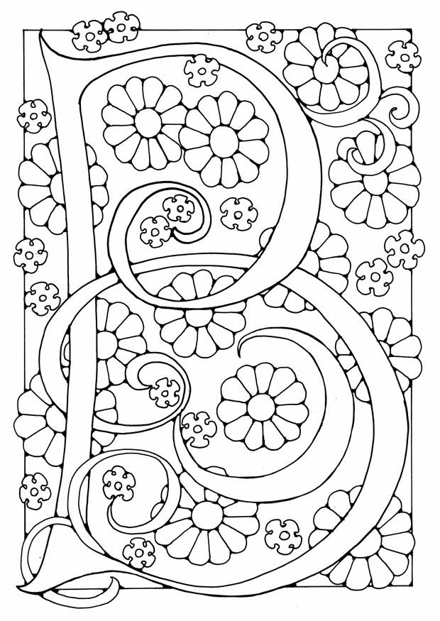 bokstav - b Målarbild bokstav - b