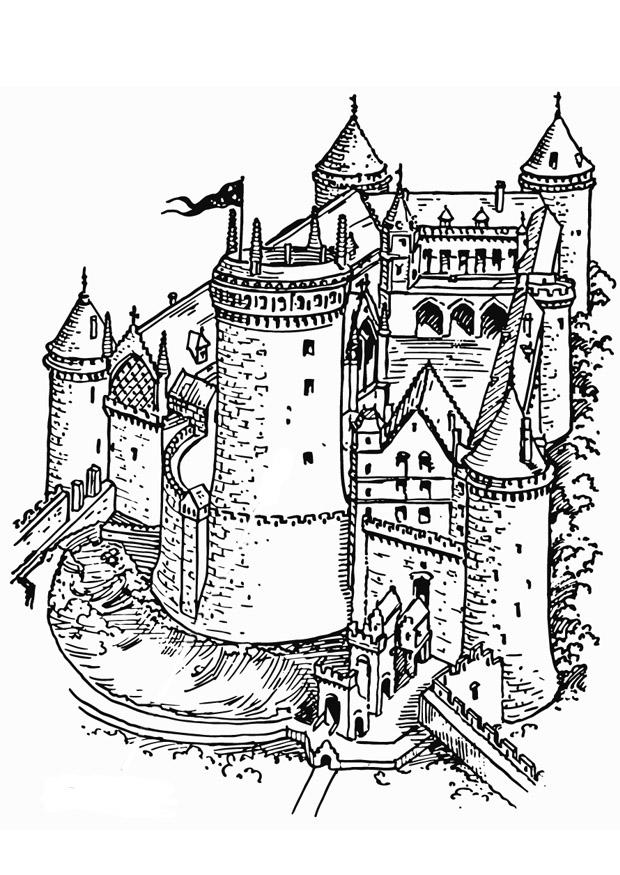 Målarbild borg