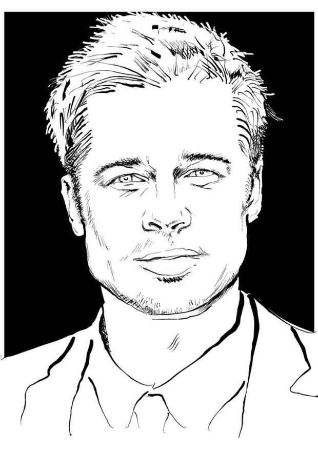 brad pitt Målarbild brad pitt