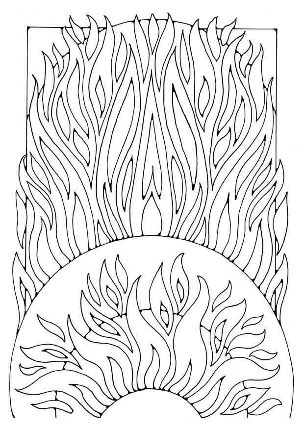 Målarbild brand