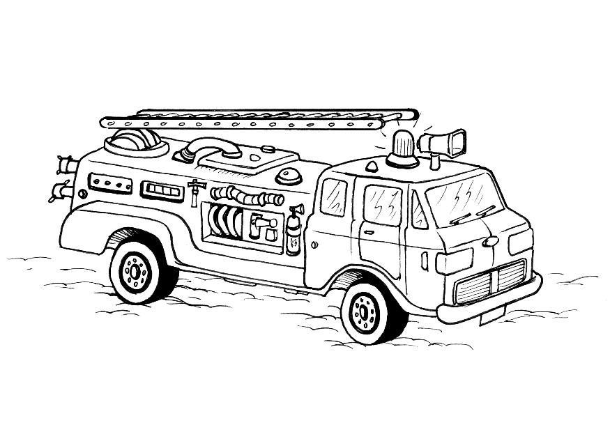 brandbil Målarbild brandbil