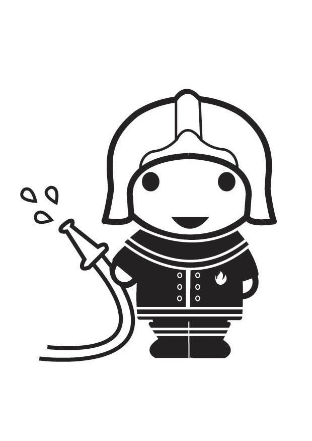 brandman Målarbild brandman