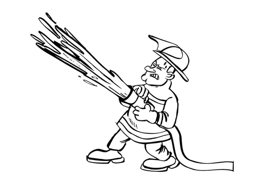 Målarbild brandman