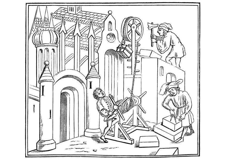 byggnadsarbetare Målarbild byggnadsarbetare