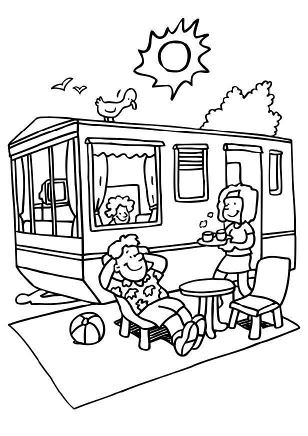 camping Målarbild camping
