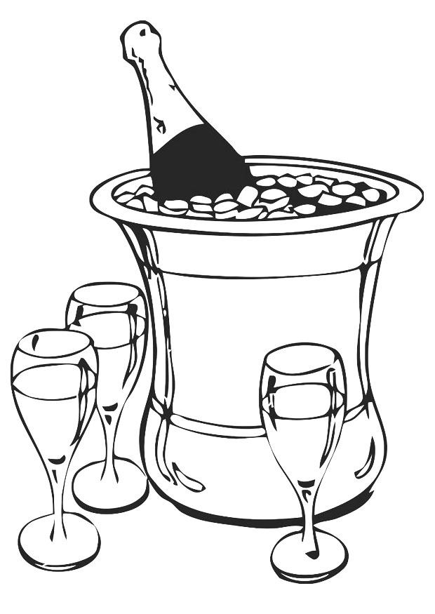 champagne Målarbild champagne