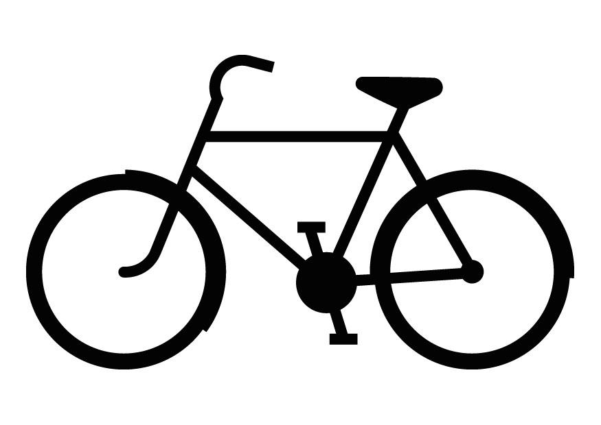 cykel i silhuett Målarbild cykel i silhuett
