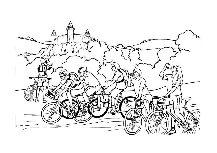 Målarbild cykling