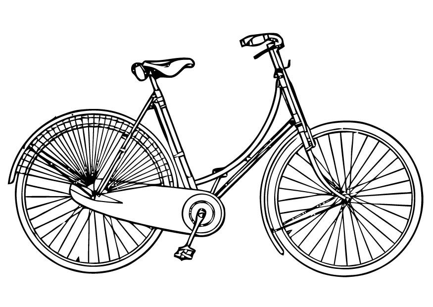damcykel Målarbild damcykel