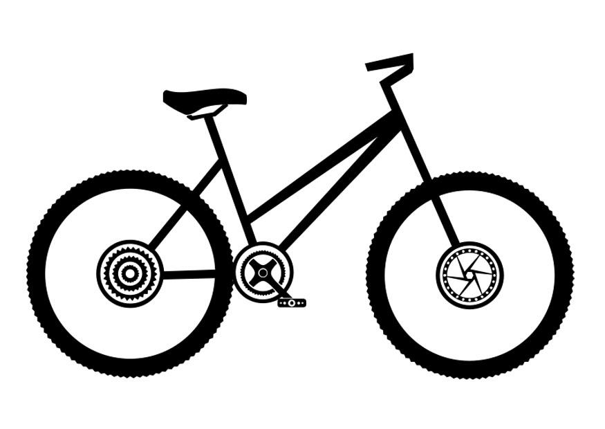 damcykel Målarbild damcykel