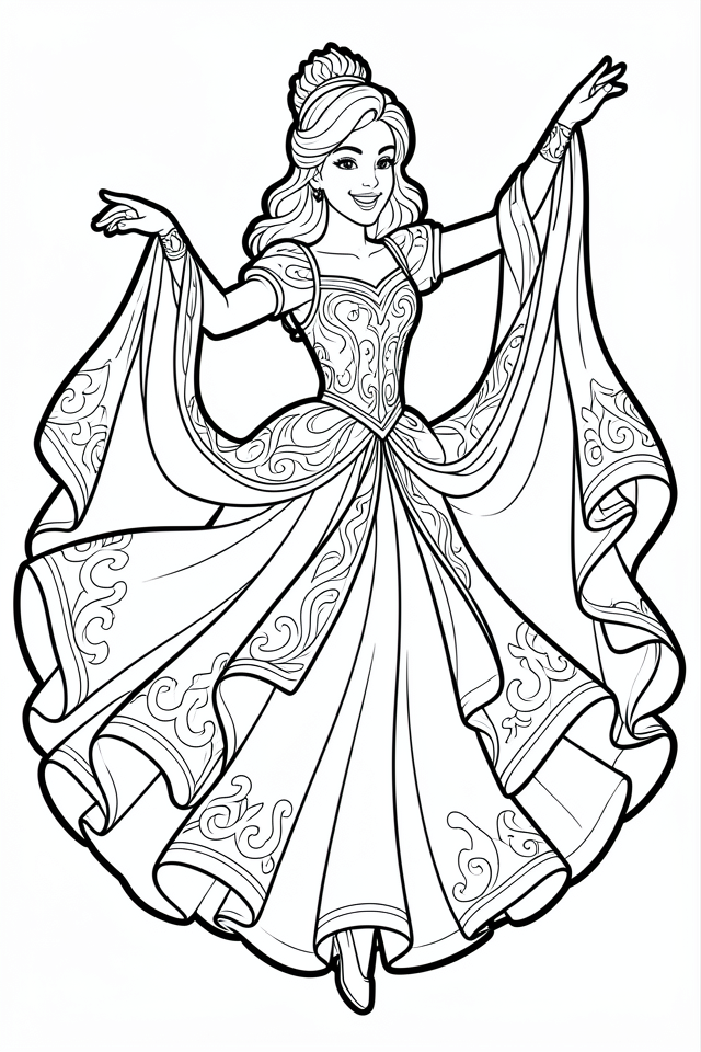 dansande prinsessa Målarbild dansande prinsessa