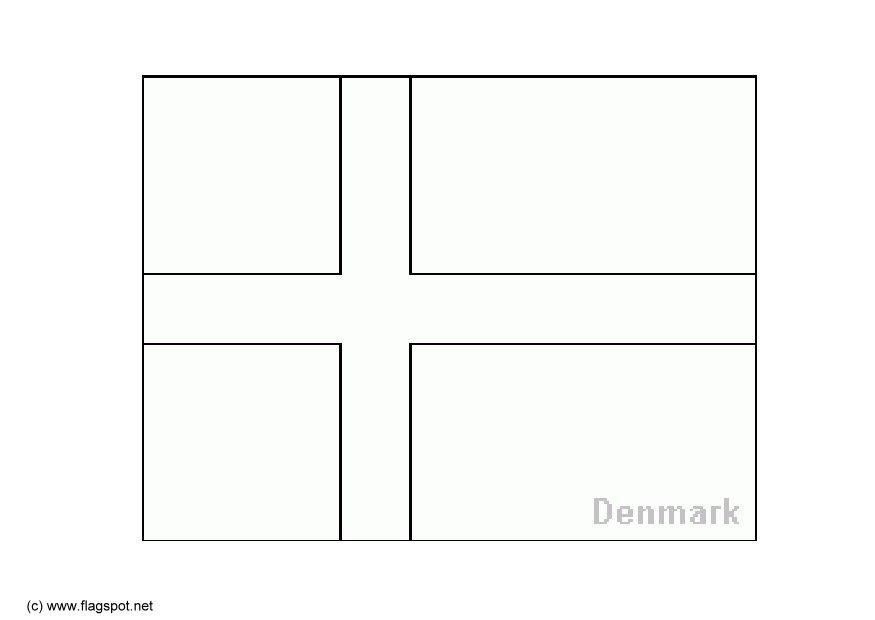 dansk flagga Målarbild dansk flagga