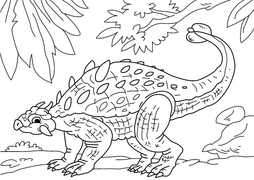 dinosaur - ankylosaurus Målarbild dinosaur - ankylosaurus