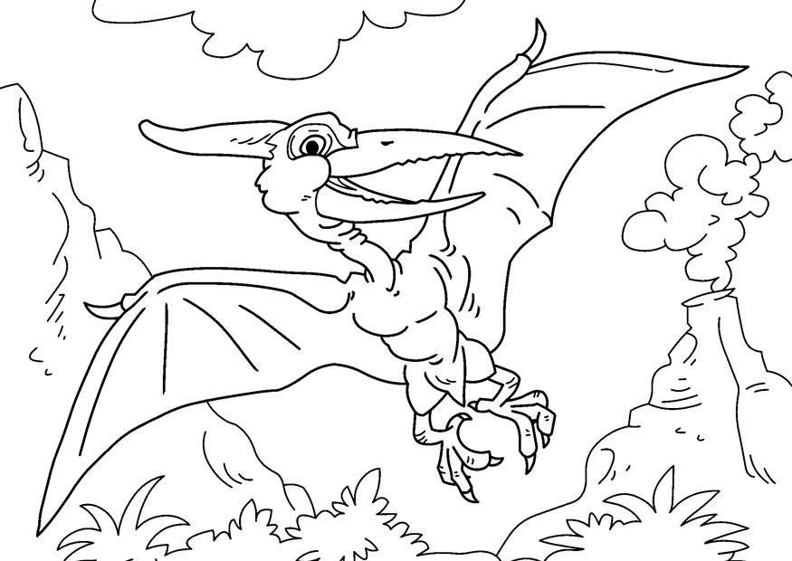 Målarbild dinosaur - pteranodo