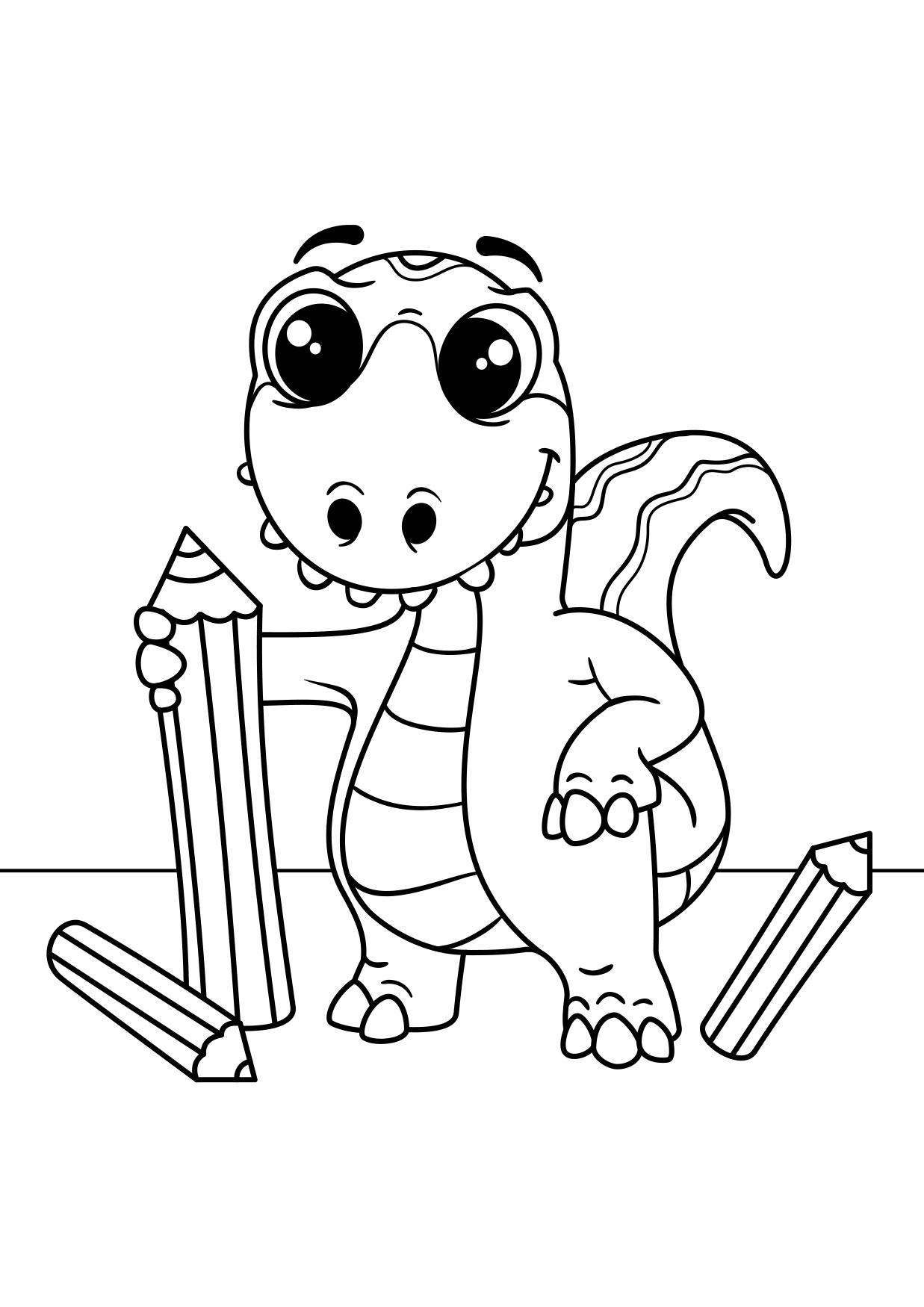 dinosaurie drar Målarbild dinosaurie drar