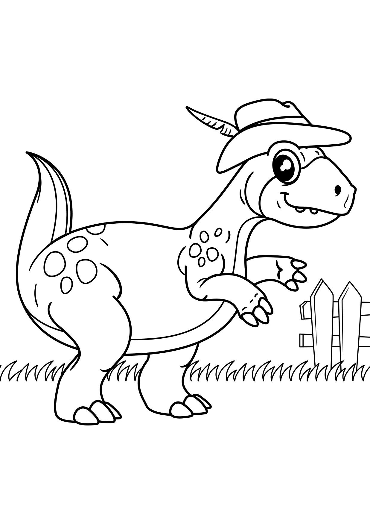 dinosaurie gA¥r en promenad Målarbild dinosaurie gA¥r en promenad