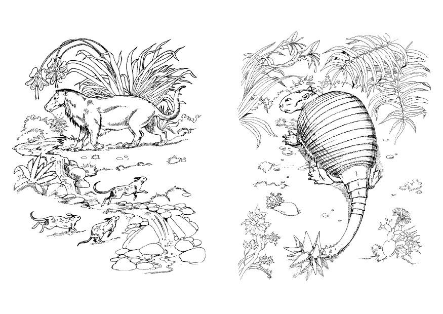 dinosaurie och rovdjur Målarbild dinosaurie och rovdjur