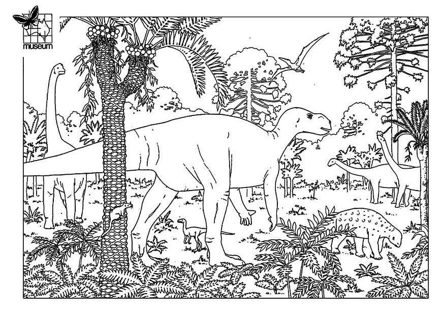 dinosaurier Målarbild dinosaurier
