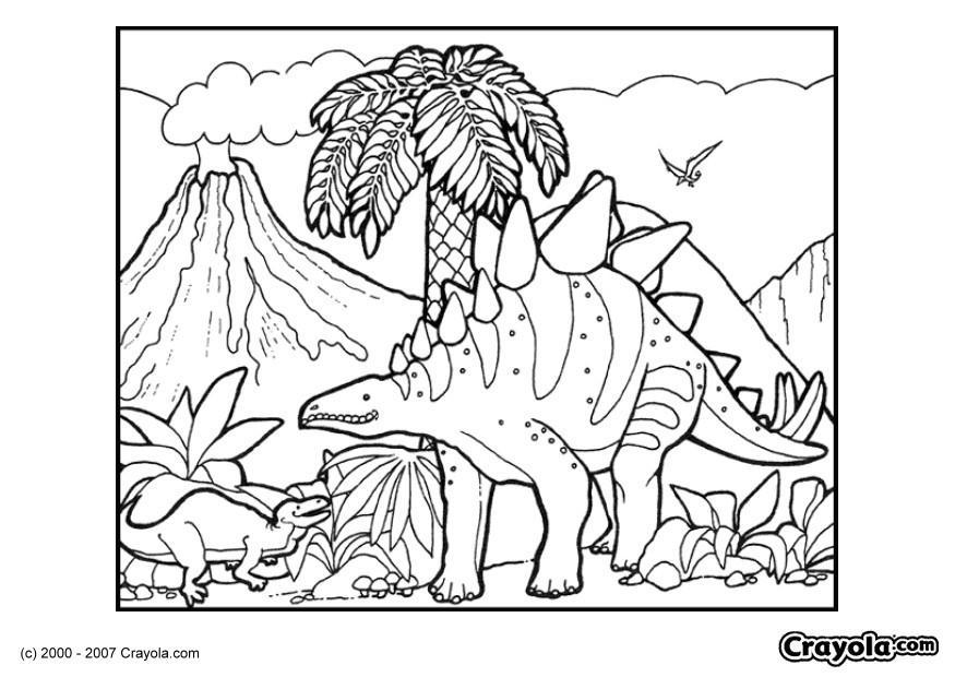 dinosaurier i vatten Målarbild dinosaurier i vatten