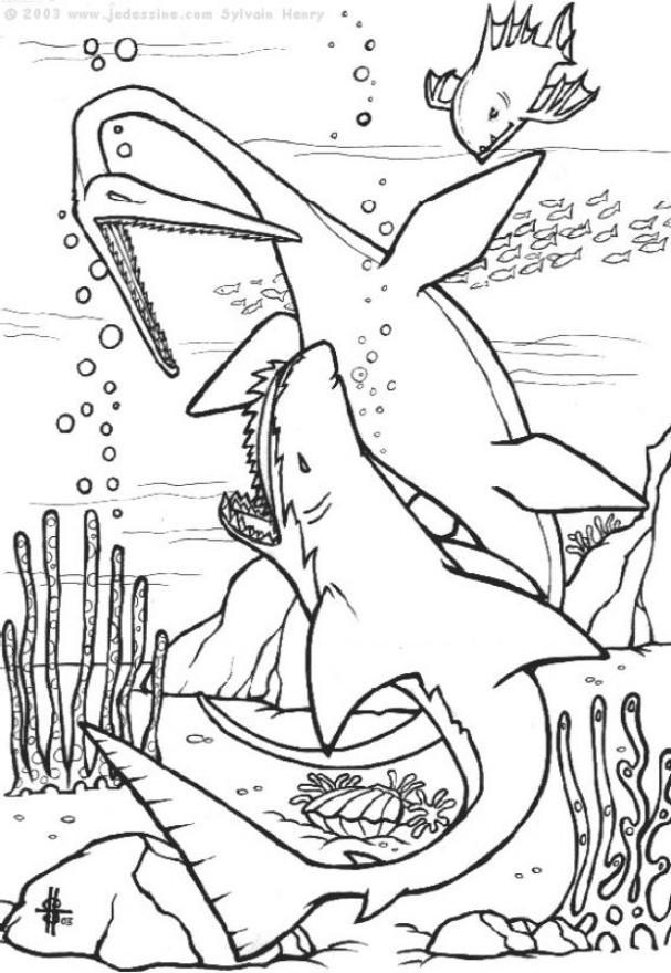 dinosaurier under vatten Målarbild dinosaurier under vatten