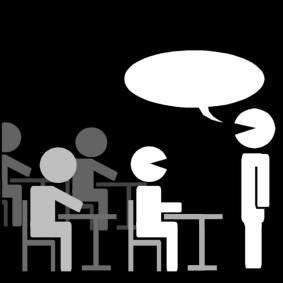 diskussion i klassrummet Målarbild diskussion i klassrummet
