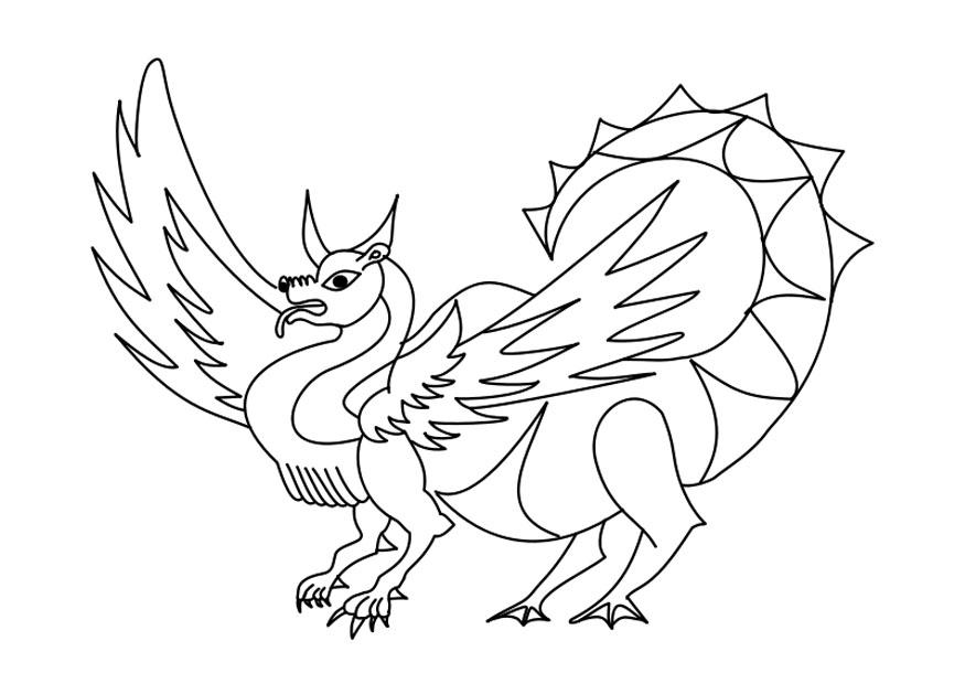 Målarbild drake