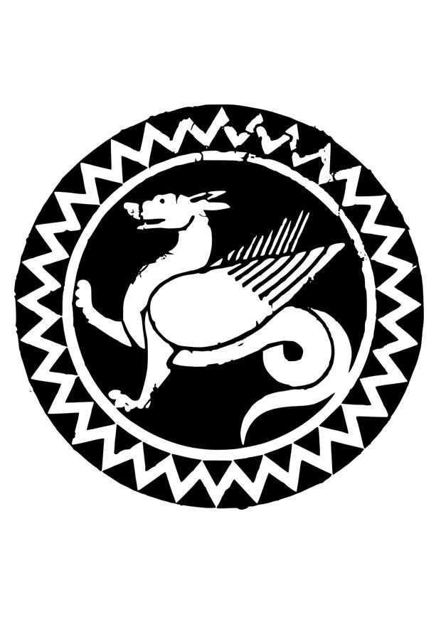 drakmandala Målarbild drakmandala