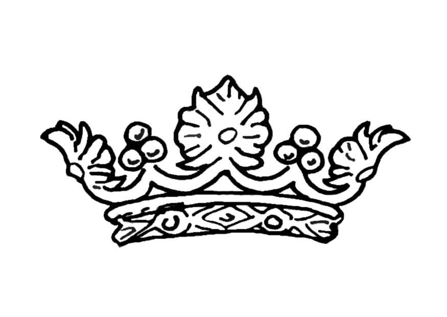 Målarbild drottningens krona