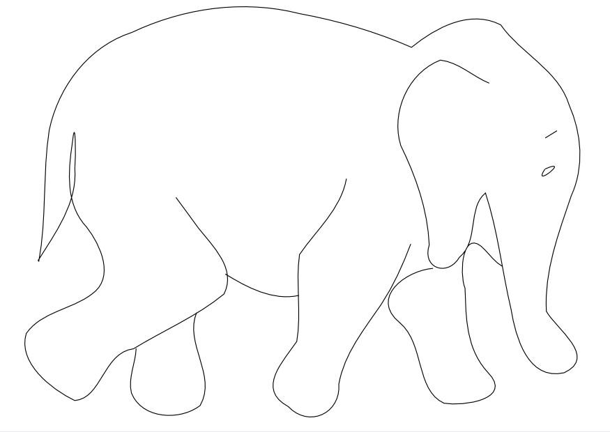 elefant Målarbild elefant