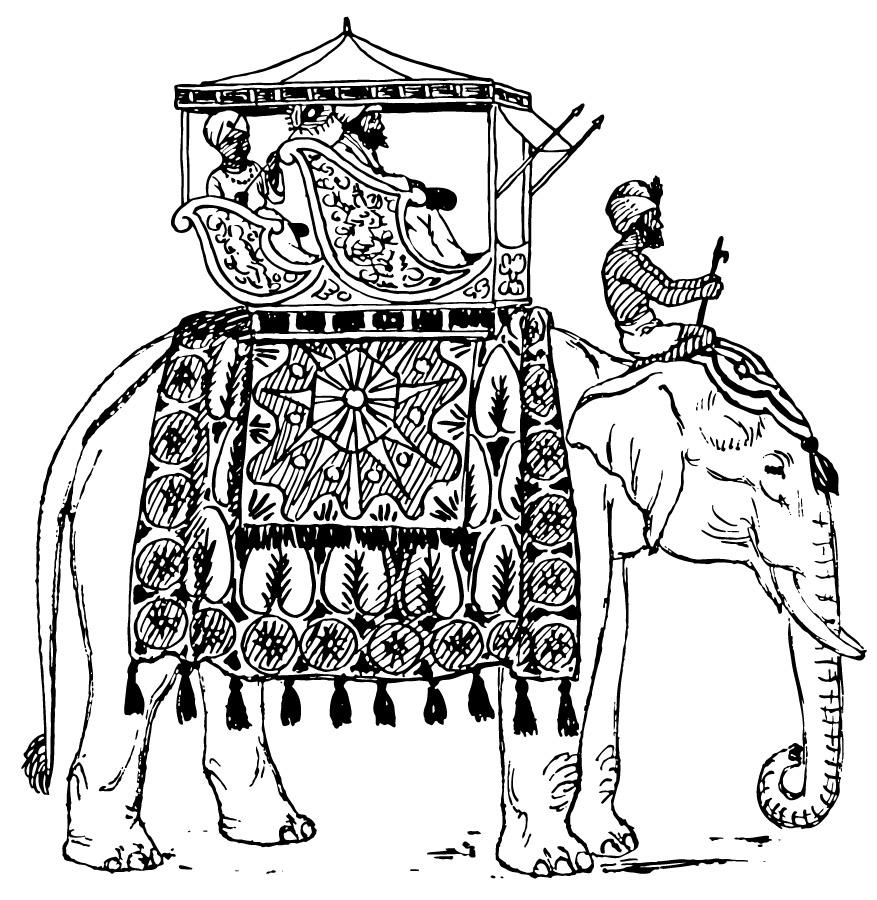 elefant i indien Målarbild elefant i indien