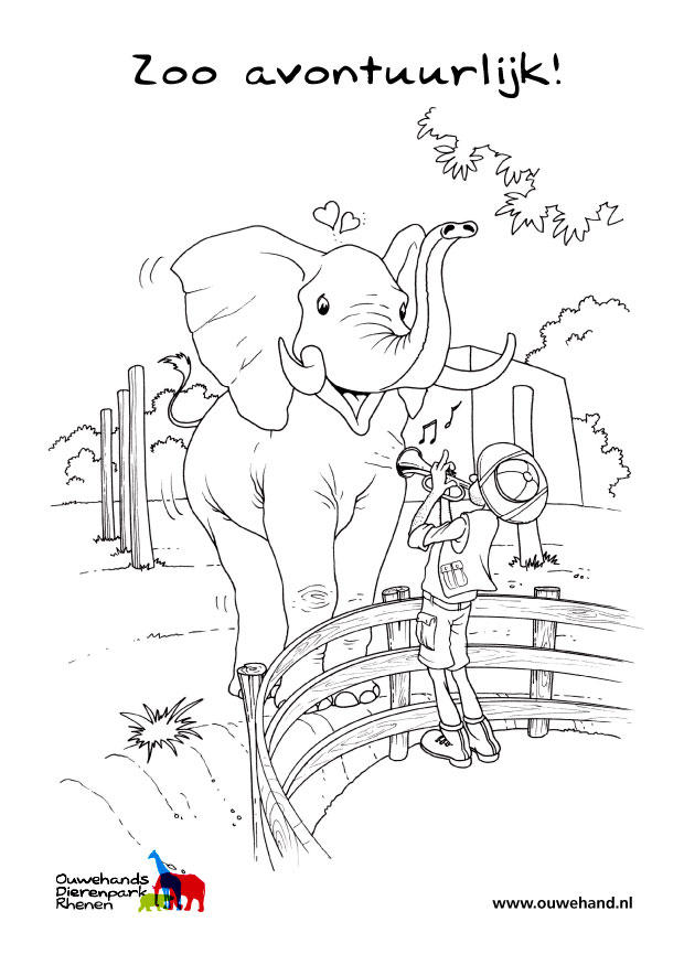 elefant i zoo Målarbild elefant i zoo