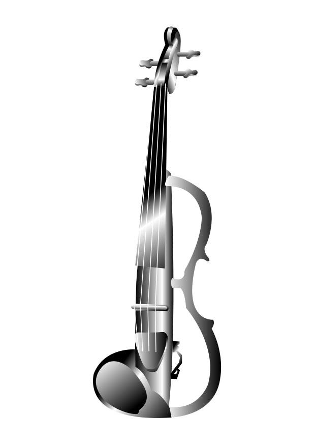 elektrisk violin Målarbild elektrisk violin