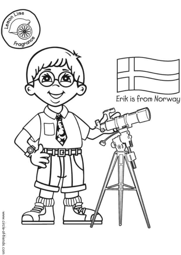 erik med norsk flagga Målarbild erik med norsk flagga