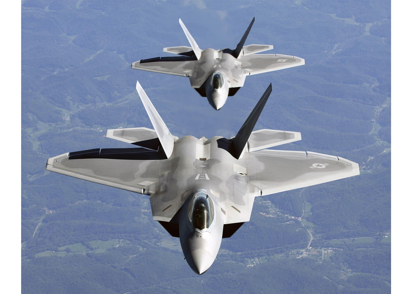 f-22a raptor i formation Foto f-22a raptor i formation