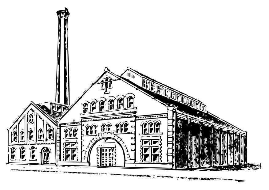 fabrik Målarbild fabrik
