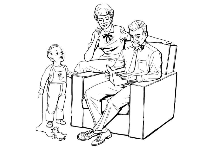 familj Målarbild familj