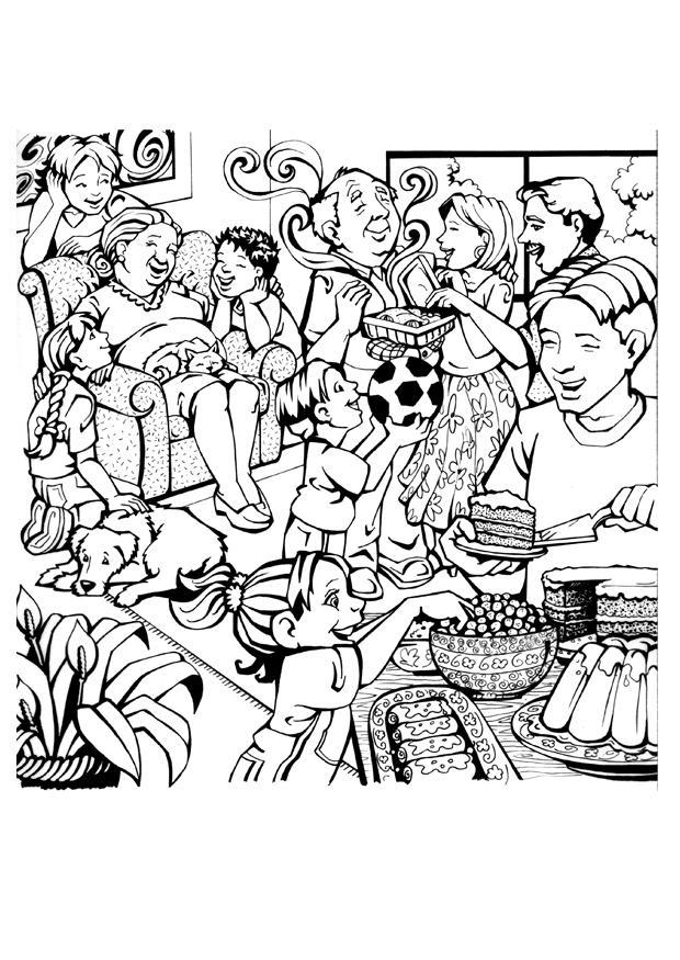 familj Målarbild familj