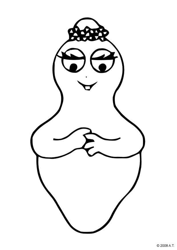 familjen barbapapa - flicka Målarbild familjen barbapapa - flicka