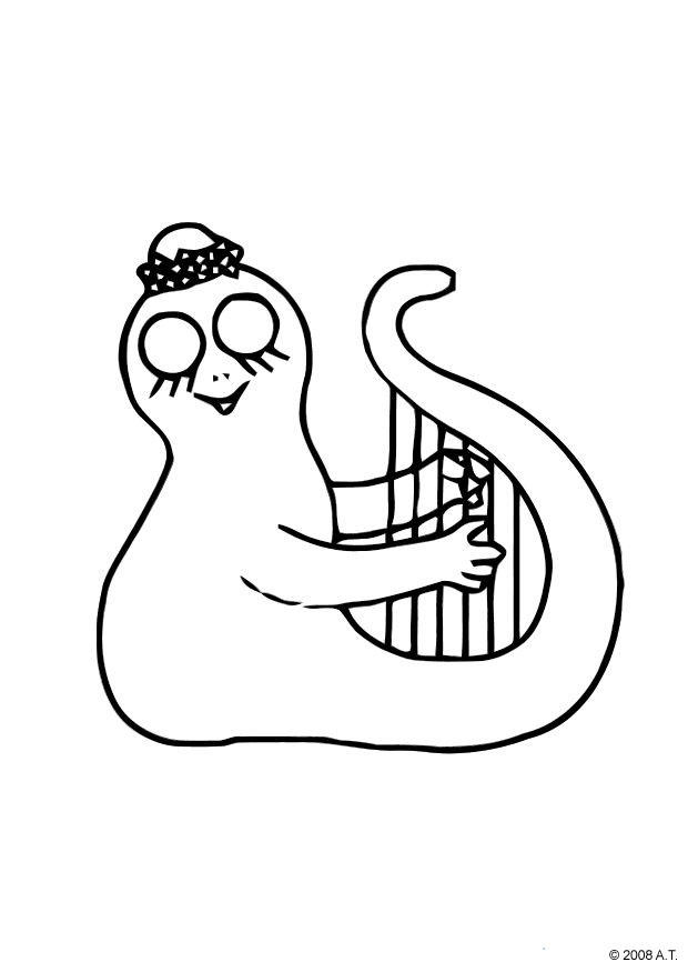 familjen barbapapa - harpa Målarbild familjen barbapapa - harpa
