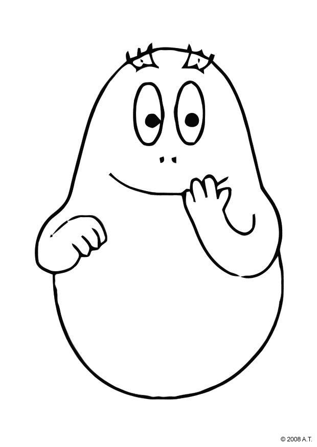 familjen barbapapa - pojke Målarbild familjen barbapapa - pojke