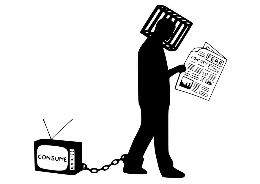 fA¥ngad av media Målarbild fA¥ngad av media