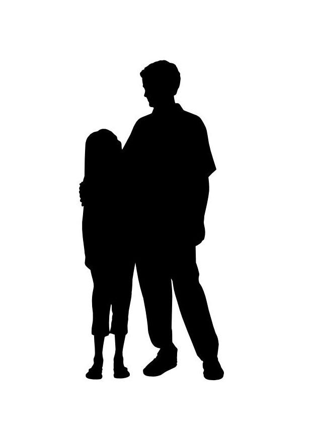 far och dotter Målarbild far och dotter