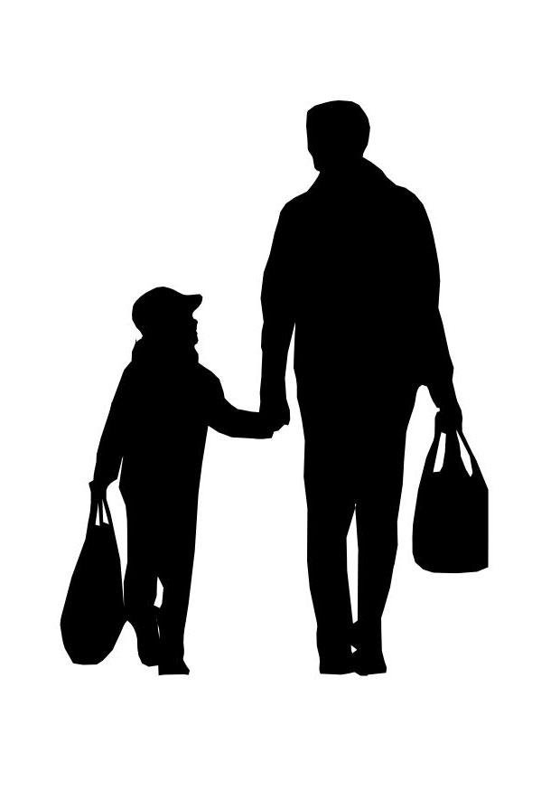 far och dotter Målarbild far och dotter